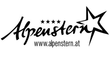 A logo with the inscription "Alpenstern" in stylish font. The website www.alpenstern.at is also displayed.